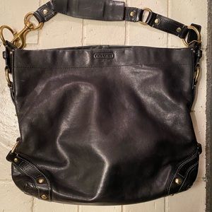 Limited edition Coach black leather Carly hobo bag